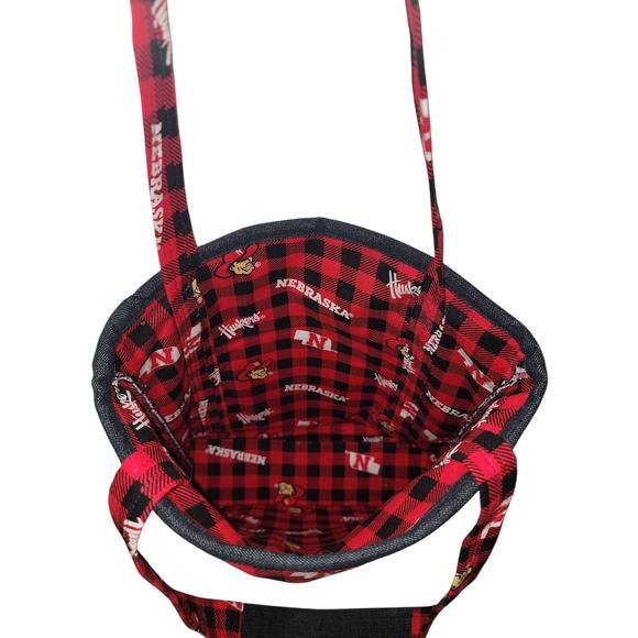 Nebraska Cornhuskers Denim Tote Bag Handmade  Go Big Red! - Picture 6 of 9